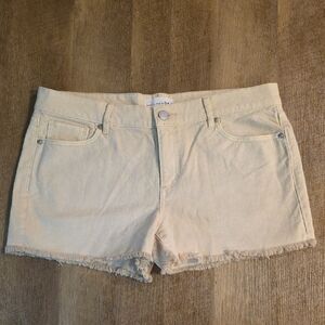 Loft- Women's Tan Denim Shorts. Size 10!